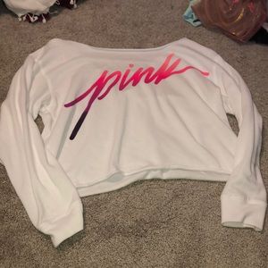 Pink Cropped Sweatshirt